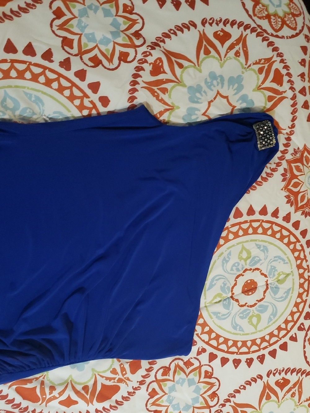 Chaps Evening Dress in Deep Blue - Picture 6 of 6